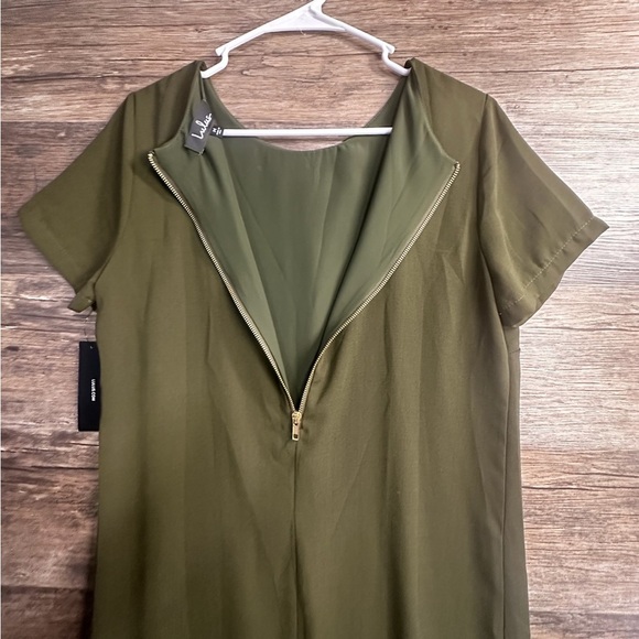 Lulu's Olive Green Short Sleeve Dress - Picture 7 of 9